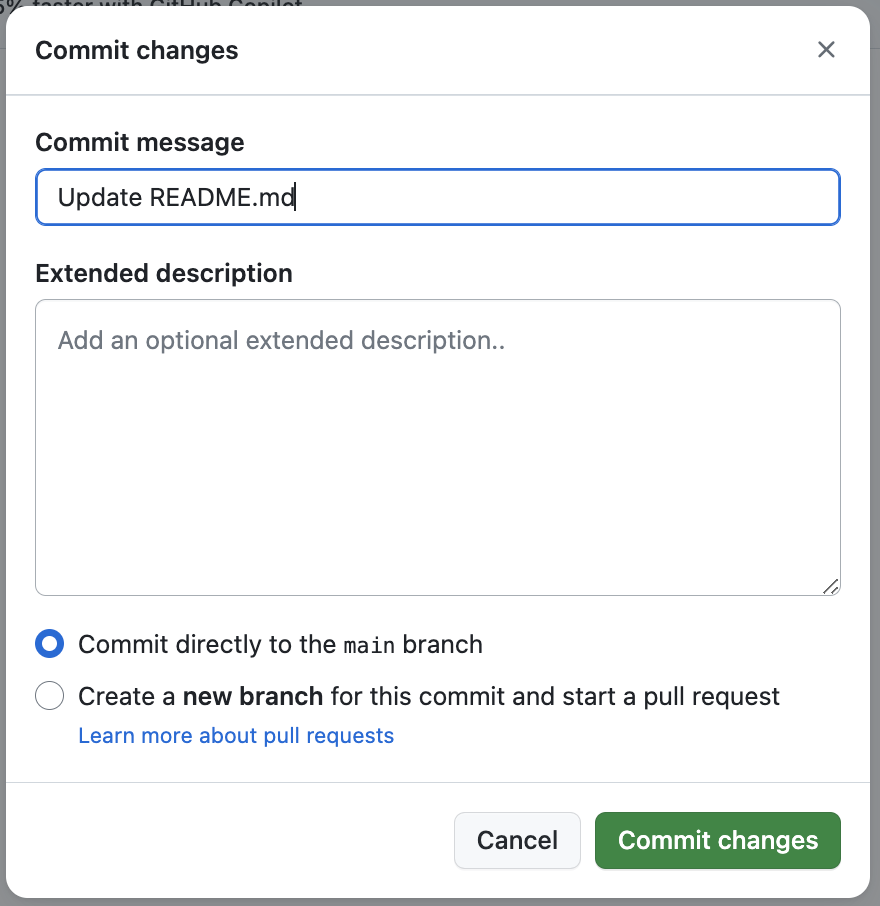 Commit change online